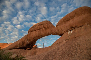 Mount Spitzkoppe, formed when part of a giant volcano collapsed, resulting in many interesting and bizarre rock formations