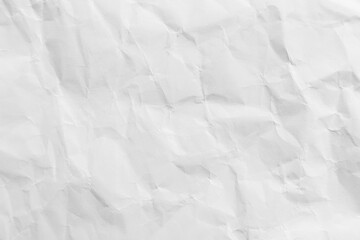 White crumpled recycled paper texture background for design