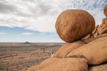 Mount Spitzkoppe, formed when part of a giant volcano collapsed, resulting in many interesting and bizarre rock formations