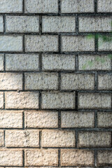 Cement block wall pattern and background