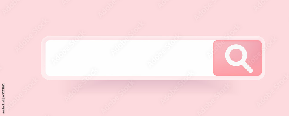 Poster a graphic design element of the search bar. vector illustration. mockup of the user interface. in a 