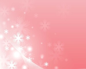 pink winter snow bokeh background vector