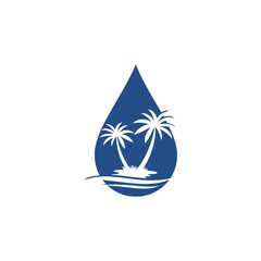 coconut tree icon vector illustration logo template
