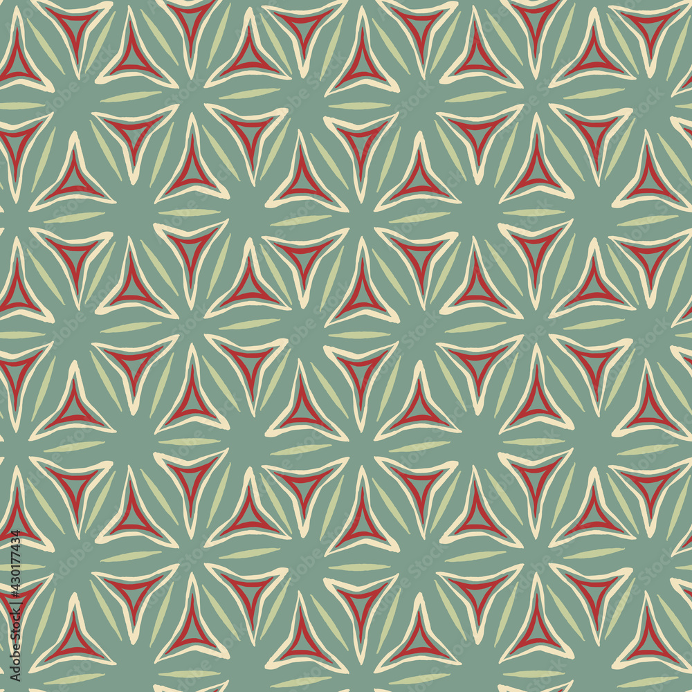 Poster Vector seamless fantasy repeat pattern print background