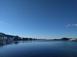 view of the port in the spring with nice weather