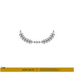 laurel wreath icon symbol