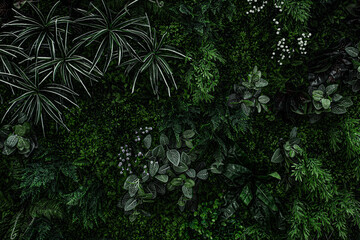 fern and plant decorate on wall