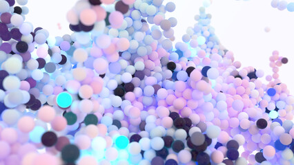Lightweight shiny background with large massive of glowing balls