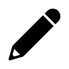 pencil icon vector isolated on white background
