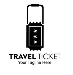 travel ticket logo design template. 