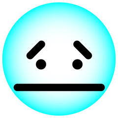 simple surprised face circle