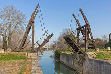 Fototapeta na wymiar Van Gogh Wooden Bridge