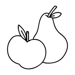 an apple and a pear
