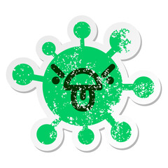 angry disbelief virus distressed sticker