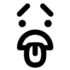 unhappy disgusted face icon