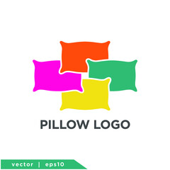 pillow icon simple logo template