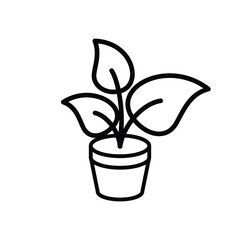 plant icon simple design element