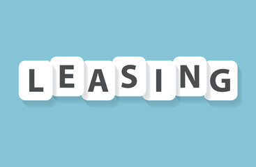 concept of leasing word- vector illustration