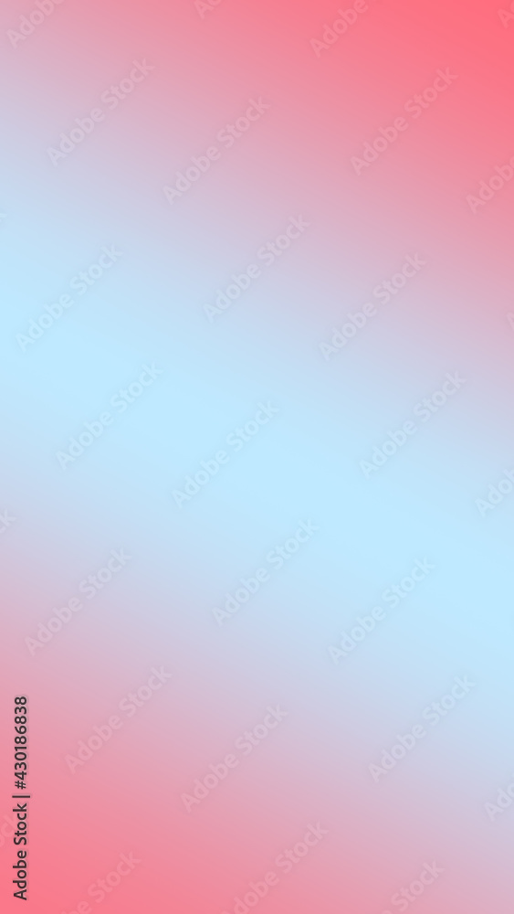 Wall mural gradient with blue and red color. modern texture background, degrading fragments, smooth shape trans
