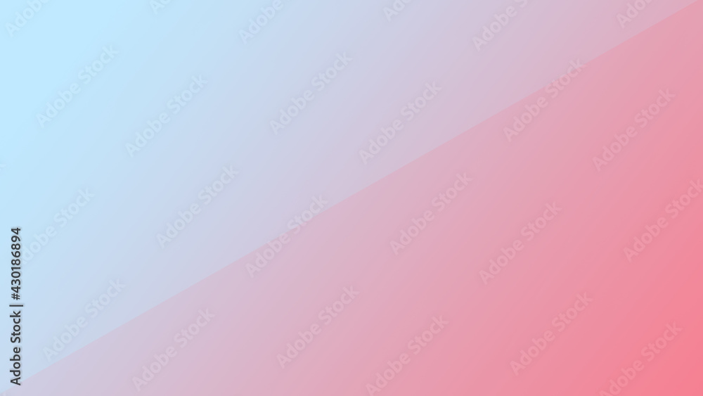 Wall mural gradient with blue and red color. modern texture background, degrading fragments, smooth shape trans