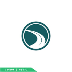 Naklejka premium road asphalt icon symbol logo template