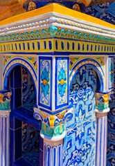 Details der Plaza de España in Sevilla, Andalusien, Spanien