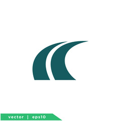 road asphalt icon symbol logo template