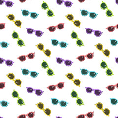 Colorful and cute, seamless sunglasses  pattern. Vector illustration.