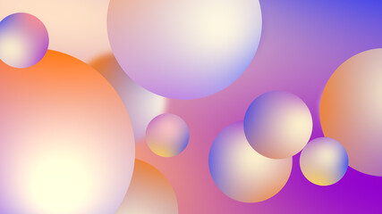 Abstract balls geometric gradient color background.For graphic design. 3d render illustration.