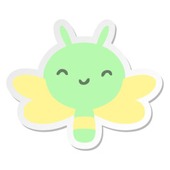 cute cartoon bug sticker