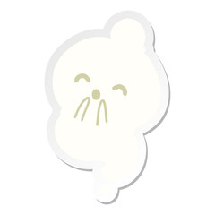 halloween ghost sticker