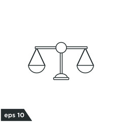 scale balance icon vector