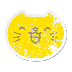 cat face grunge sticker