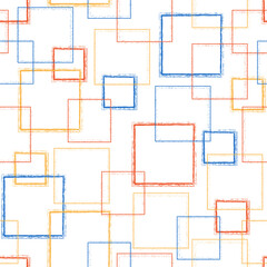 Vector abstract pattern with simple squares on a white background. Simple seamless illustration for wallpaper, wrapping paper, fabric design