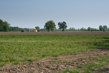 terreno agricolo in lavorazione e in campagna