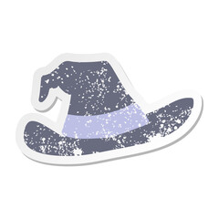 spooky witch hat grunge sticker