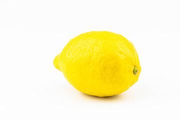 Lemon close-up isolated on a white background.
