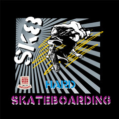 tee graphic skateboard