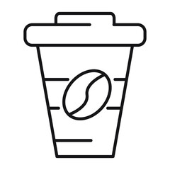 Disposable coffee cup icon. Disposable coffee cup symbol vector elements for infographic web.
