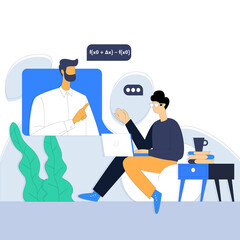 Online education illustration vector concept