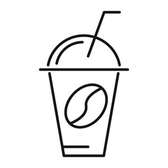 Iced coffee icons. Iced coffee symbol vector elements for infographic web.