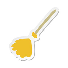 traditional broom stick sticker