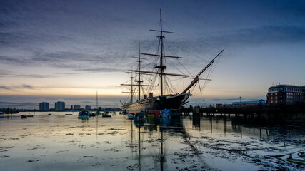 Autumn sunset on HMS WARRIOR 1860