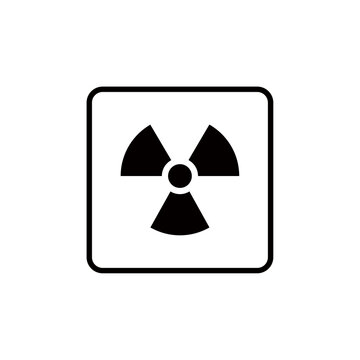 Radioactive icon and vector graphics