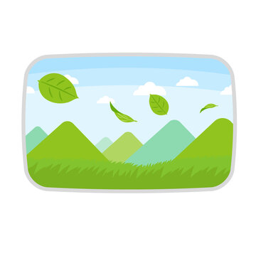 recommend clip art: 車窓 夏の景色