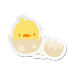 cartoon chick sticker