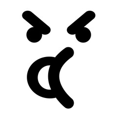 Obraz premium annoyed talking face icon
