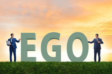 Concept of ego with businessman