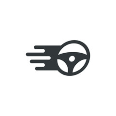 steering wheel icon vector illustration logo template