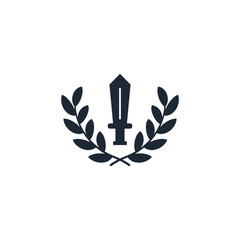 Fototapeta na wymiar sword icon warrior symbol logo template